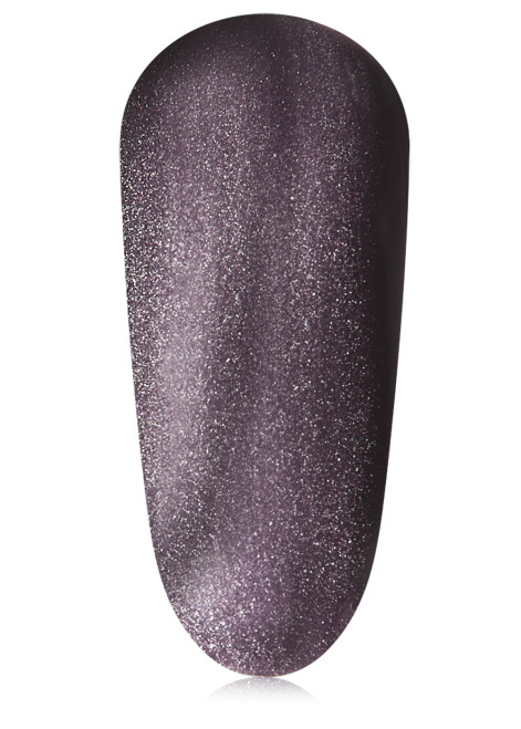 The GelBottle Inc gel polish nail swatch in the shimmer black/grey shade, Vault.