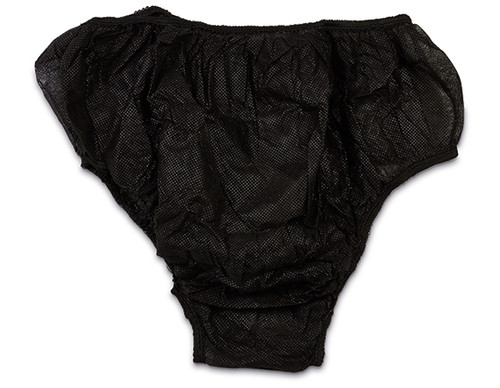 Beauty Essentials paper sealed disposable pants, black (50)