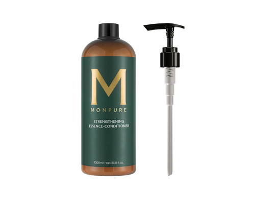 Monpure strengthening essence conditioner 1L bottle on a white background.
