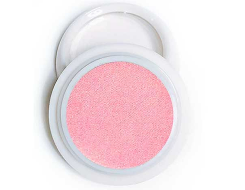 HONA chrome nail powder 5ml white tub with a clear lid in the light pink shade, Melo.