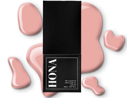 HONA TrueFoundation 20ml black bottle in the nude pink shade, Gloss.