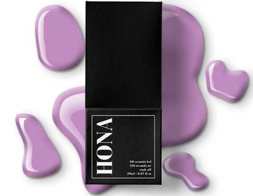HONA gel nail polish 20ml, Mia purple swatch