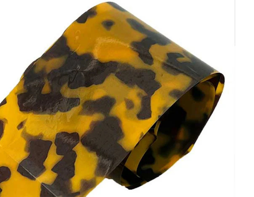 HONA nail foil 1m roll in the print, Yellow Tortie.