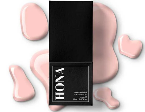 HONA TrueBuild builder gel 20ml black bottle in the light pink shade, Bubble.