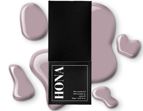 HONA gel nail polish bottle 20ml, Luxe lilac swatch