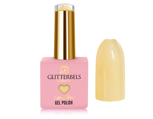 Glitterbels gel polish 8ml pink bottle in the shade, Lemon Syrup.
