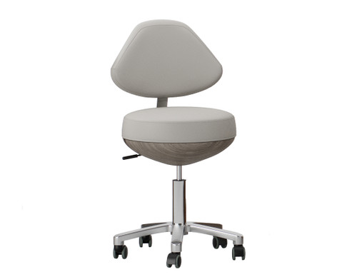 YoocellCare Luna beauty stool in grey on a white background.