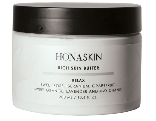 HONA SKIN rich skin butter in a 300g tub in the scent, relax.