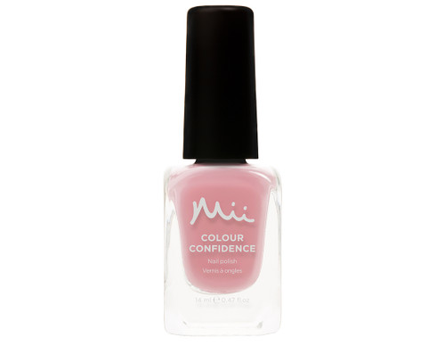 Mii colour confidence nail polish in a 14ml bottle for the shade, Barely Blushing.