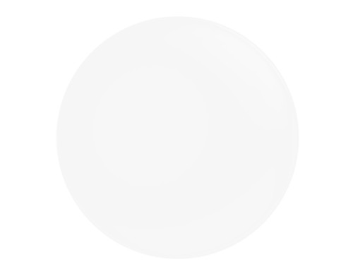 Glossify HEMA-free gel nail polish round nail swatch in the shade, Milky White.