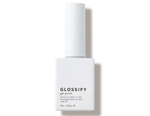Glossify HEMA-free gel nail polish 15ml white bottle for the Glossy Top Coat.
