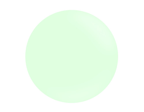 Glossify HEMA-free gel nail polish round colour swatch in the shade, Peppermint.