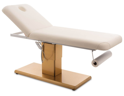 Esthetix Arabella electric beauty bed, white/gold