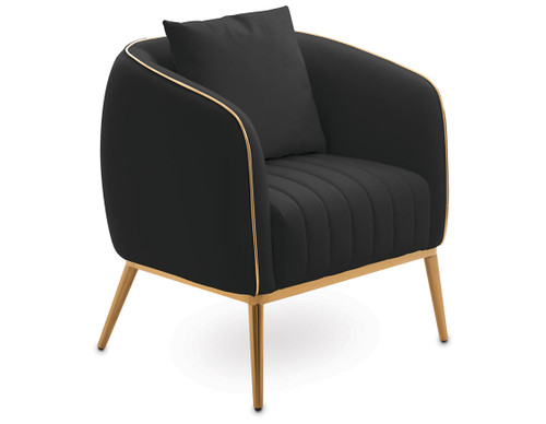 Esthetix Lia client chair, black/gold