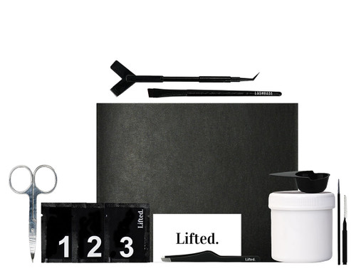 LASHBASE Lifted. brow lamination kit in a black box.
