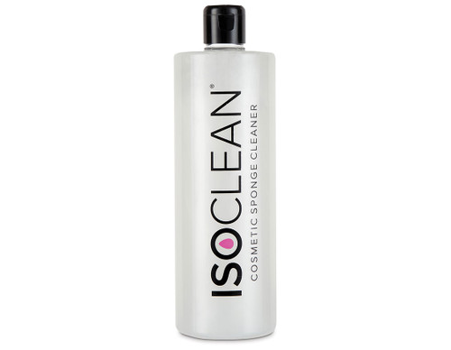 ISOCLEAN cosmetic sponge cleaner 525ml bottle with a black dispenser cap.