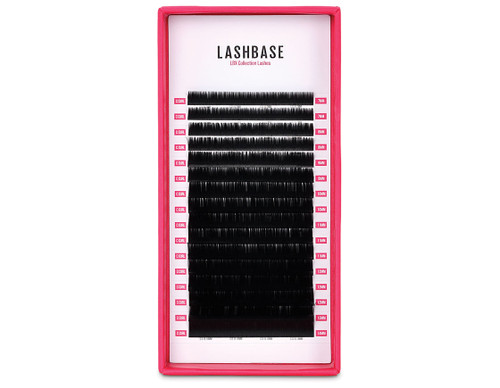 LASHBASE LBX C curl mixed lash extensions, 0.07, 7 - 14mm