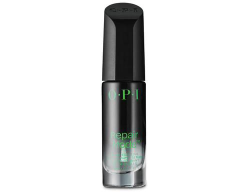 OPI Repair Mode bond building nail serum in a black 9ml bottle with green text.