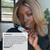 5 star review of the Sienna X self tan serum drops featuring deep skin female