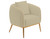 Esthetix Lia client chair, taupe/gold