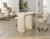 Esthetix Eva nail desk, taupe/gold