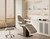 Esthetix Alessandra electric beauty bed, grey/black titanium in a beauty salon