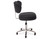 Side view of Esthetix Sienna therapist stool, black/black titanium