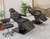 Esthetix Sienna therapist stool, black/black titanium in a showroom