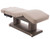 Esthetix premium spa electric couch in silver grey with plush cushioning, face hole, and raised middle.