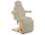Esthetix Alessandra electric beauty bed, taupe in a seated position