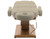 Head view of Esthetix Alessandra electric beauty bed, taupe