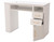 Front view of Esthetix Francesca nail desk, white with drawers open