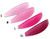 Pink teardrop LashBase silicone lash shields in sizes S, M, L and XL