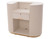Esthetix Aurora reception desk, white/gold