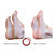 MAVEX Calluspeeling Vegetal pedicure kit before-and-after comparison, showing dry, cracked heels before and smooth, revitalised skin after.