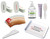 Mavex pedi-kit with Calluspeeling sachets (medium, four-patch packs ×10), a 200 ml natural sanitizer cleanser, a 100 ml daily care foot cream, plastic foot file, plastic spatula, replacement coarse-grit and fine-grit files (10 each), and a callus-peeling tray.