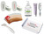 Mavex pedi-kit with Calluspeeling sachets, natural sanitizer cleanser, daily care foot cream, stainless steel file and scraper, replacement coarse and fine grit files, and calluspeeling tray.