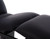 Close up of Esthetix Aria electric beauty bed, black/black titanium