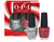 OPI nail lacquer holiday 2025 duo pack with a red and silver nail polish in a red box.