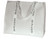 HONA SKIN large white tote bag with handle on a white background.