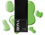 HONA gel nail polish in a 20ml bottle in the green shade, Fae.