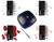 HONA starter bundle with Aura LED lamp in Black with 4 gel polish bottles and a nail brush.