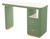 Esthetix Eva nail desk in Sage Green/Gold on a white background.