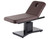 Esthetix spa two piece electric couch in brown with black base and face hole.
