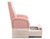 Esthetix Isabella pedicure chair, pink/gold