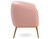 Esthetix Lia client chair, pink/gold