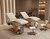 Esthetix Aria electric beauty bed, white/gold in a spa