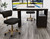 Esthetix Sienna therapist stool, black/gold in a nail salon