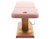 Head view of Esthetix Arabella electric beauty bed, pink/gold