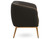 Esthetix Lia client chair, black/gold